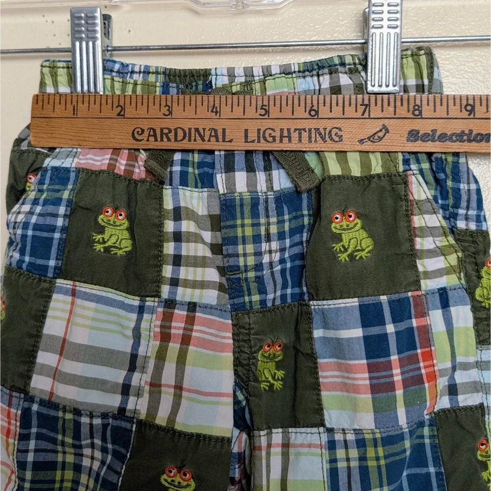 Gymboree Tree Frog Plaid Patchwork Shorts Froggy Friends 2012 Size 2T